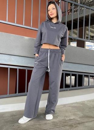 Женский спортивный трикотажный костюм жіночий спортивний костюм calvin canvas klein2 фото