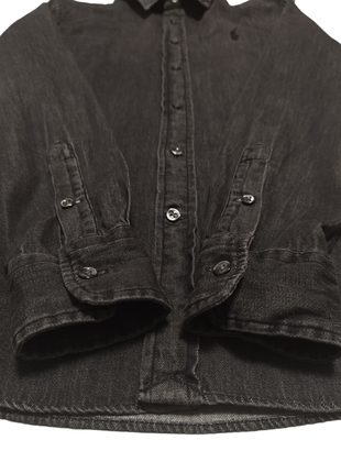 Женская/подростковая котоновая/джинсовая рубашка polo ralph lauren slim fit6 фото