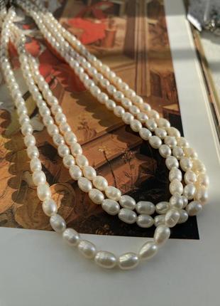 Ожерелье из белых классических жемчужин2 фото