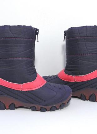 Дитячі зимові чобітки з підсвіткою дутики сноубутси р. 262 фото