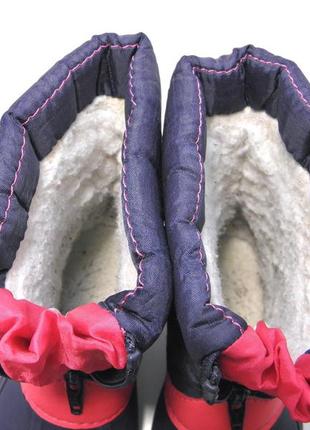 Дитячі зимові чобітки з підсвіткою дутики сноубутси р. 268 фото
