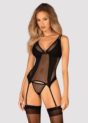 Nesari corset obsessive чорний корсет