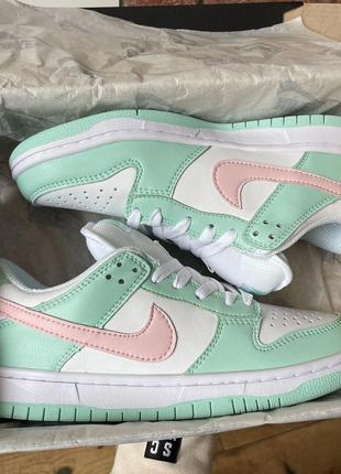 Кросівки nike sb dunk low mint pink barely green3 фото