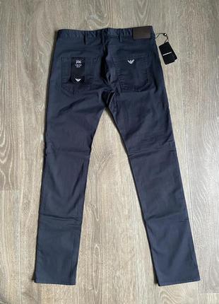 Джинси чіно emporio armani j06 slim fit cotton twill chino jeans in navy4 фото