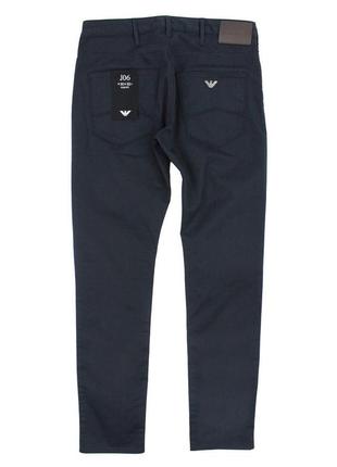 Джинси чіно emporio armani j06 slim fit cotton twill chino jeans in navy2 фото