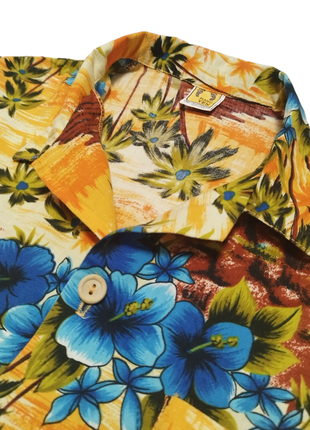 Мужская винтажная гавайская рубашка vintage 1970s hang ten hawaiian aloha shirt/pacific legend/tommy bahama2 фото