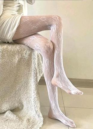 Трендовые колготы ажурные в корейском стиле