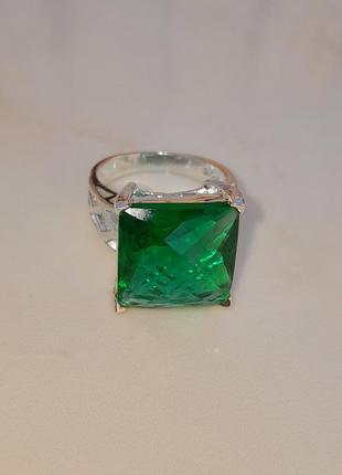 Кольцо с зеленым аметистом (празиолит)6 фото