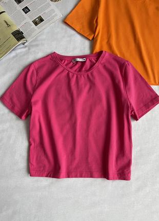 Яркие футболки котоновая, базовые от zara, яркие цвета2 фото