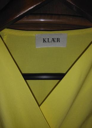 Коттоновая блуза - кимоно klaer лимонного цвета (италия) 100% хлопок5 фото