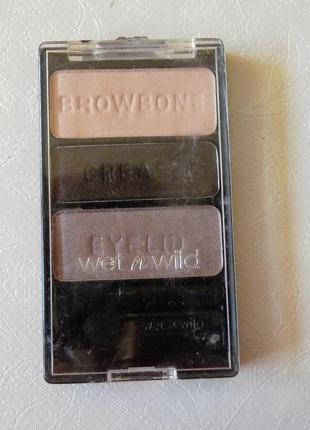 Трехцветная палетка теней wet n wild coloricon eye shadow palette отклеел номер