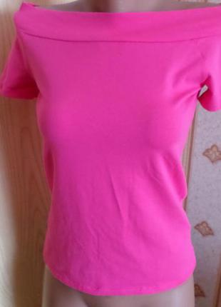 Трикотажна блуза, топ, рожева майка1 фото