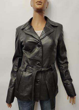 Жіноча гарна натуральна шкіряна куртка, р.s-5xl