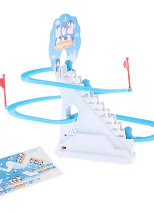 Музыкальная игрушка пингвины на слайде 3311 "happy penquim", сине-белая