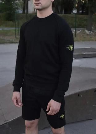 Світшот stone island чорний1 фото