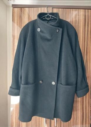 Кашемировое пальто фасон оверсайз в составе шерсть и кашемир