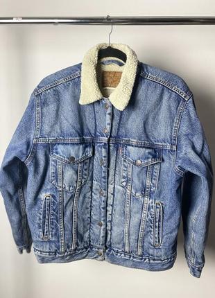 Шерпа джинсовка levis vintage джинсова тепла