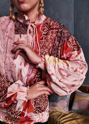 Сорочка з широкими рукавами в етно стилі блуза бохо8 фото