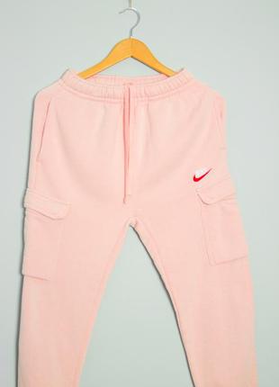 Мужские спортивные брюки найк розовые nike air max tech fleece joggers спортивки женские s m4 фото