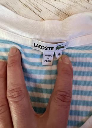 Легкая футболка в полоску lacoste7 фото