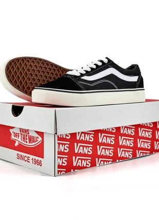 Vans old skool classic black white (молочная подошва)