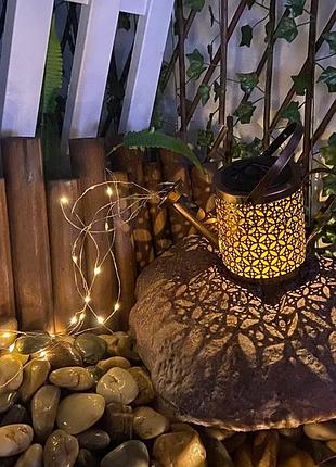 Светильник подсветки декор лейка на солнечной батарее