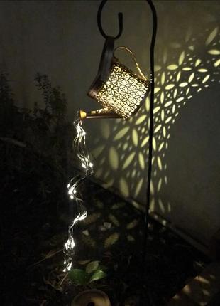 Светильник подсветки декор лейка на солнечной батарее