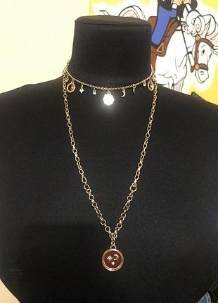 Дуде гарной подвійний ланцюжок з підвісками новий