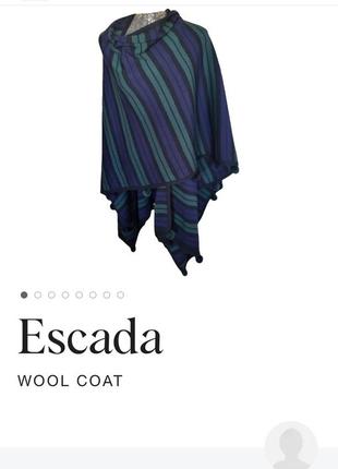 Люксбендовое винтажное пончо-пальто escada,100% шерсть,с.немечественка8 фото
