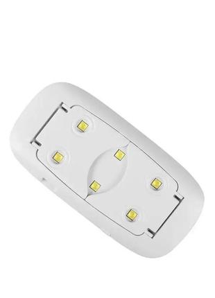 Лампа для гель лака 6w led uf sun mini белая