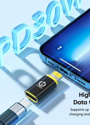 Адаптер быстрой зарядки usb  type-c на lightning pd 30 w2 фото