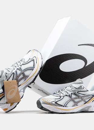 Мужские кроссовки asics 1968-2160 white silver orange / ассикс гт-2160 белые с серебристым и оранжевым