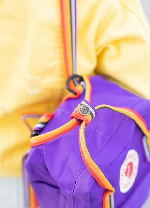 Рюкзак fjallraven kanken rainbow mini 7 l купить фьялравен канкен фиолетовый3 фото