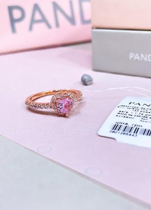 Нове оригінальна бирка срібло пандора набір срібне кільце сережки рожеве серце щирі почуття камінь рожеве золото s925 ale6 фото