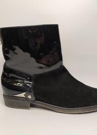 Kazar демисезонные замшевые кожаные лаковые ботинки, полусапоги