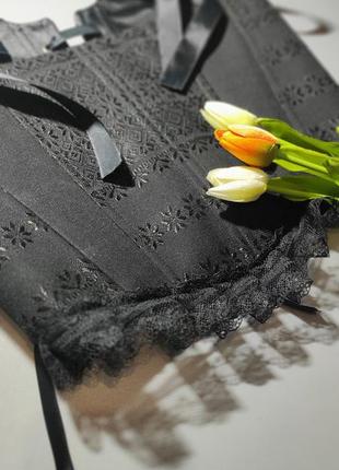 Корсет женский вышиванка -черная жемчужина6 фото
