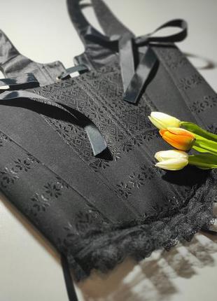 Корсет жіночий вишиванка -чорна перлина9 фото