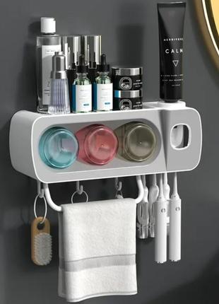 Диспенсер для зубной пасты с держателем зубных щеток toothbrush3 фото