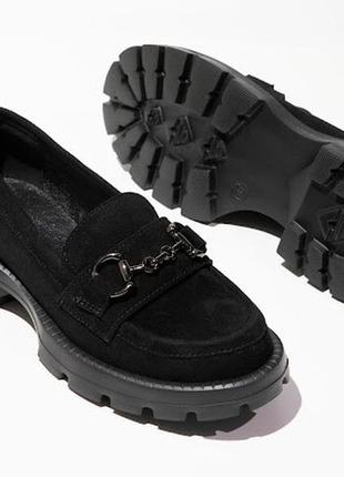 Туфли женские черные велюровые  ilona 310/as-343 фото