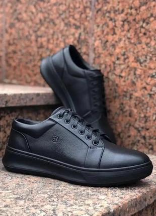 Туфли мужские черные bertoni g17000