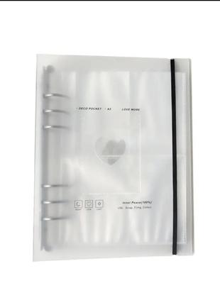Біндер органайзер папка блокнот прозорий корейський для карточок можливий обмін розгляну1 фото