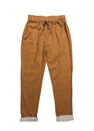 Тонкие летние брюки из льна new collection