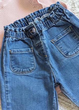 Джинсы джинсовые брюки на 4-5 года 104-110 см на девочку2 фото
