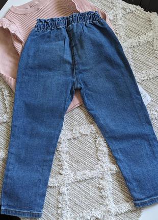 Джинсы джинсовые брюки на 4-5 года 104-110 см на девочку4 фото