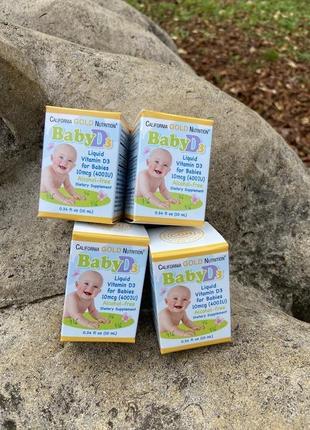 Краплі з вітаміном d3 д3 для немовлят California Gold Nutrition