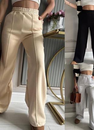 Широкие брюки флис / передача