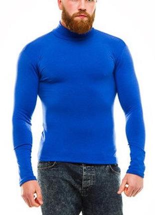 Гольф (водолазка) мужской, теплый, на флисе, электрик