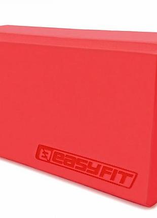 Блок для йоги easyfit eva червоний 2шт
