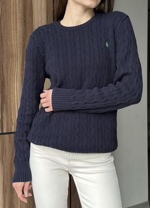 💙коттоновый свитер в косы от polo ralph lauren оригинал 🫶🏽 100% бавовна!3 фото