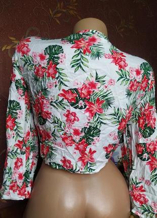 Літня блуза топ з квітковим принтом від primark4 фото